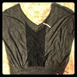 Free People grey boho top
